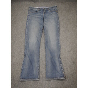 Gap Real Straight Jeans Women’s 31/12L Medium Wash Stretch Denim Long Length *